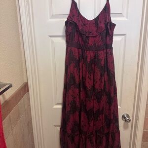 Torrid Maxi Two Tone Lace Tiered Hem Dress